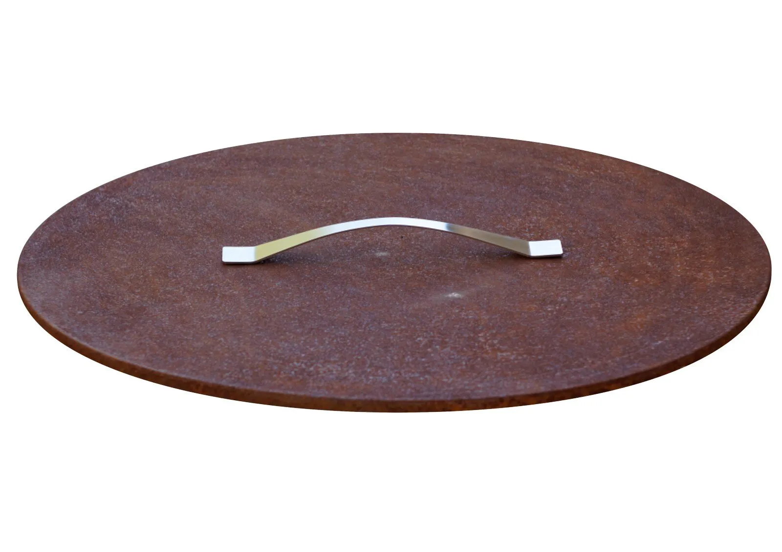 Deckel aus Rohstahl mit Edelstahlgriff